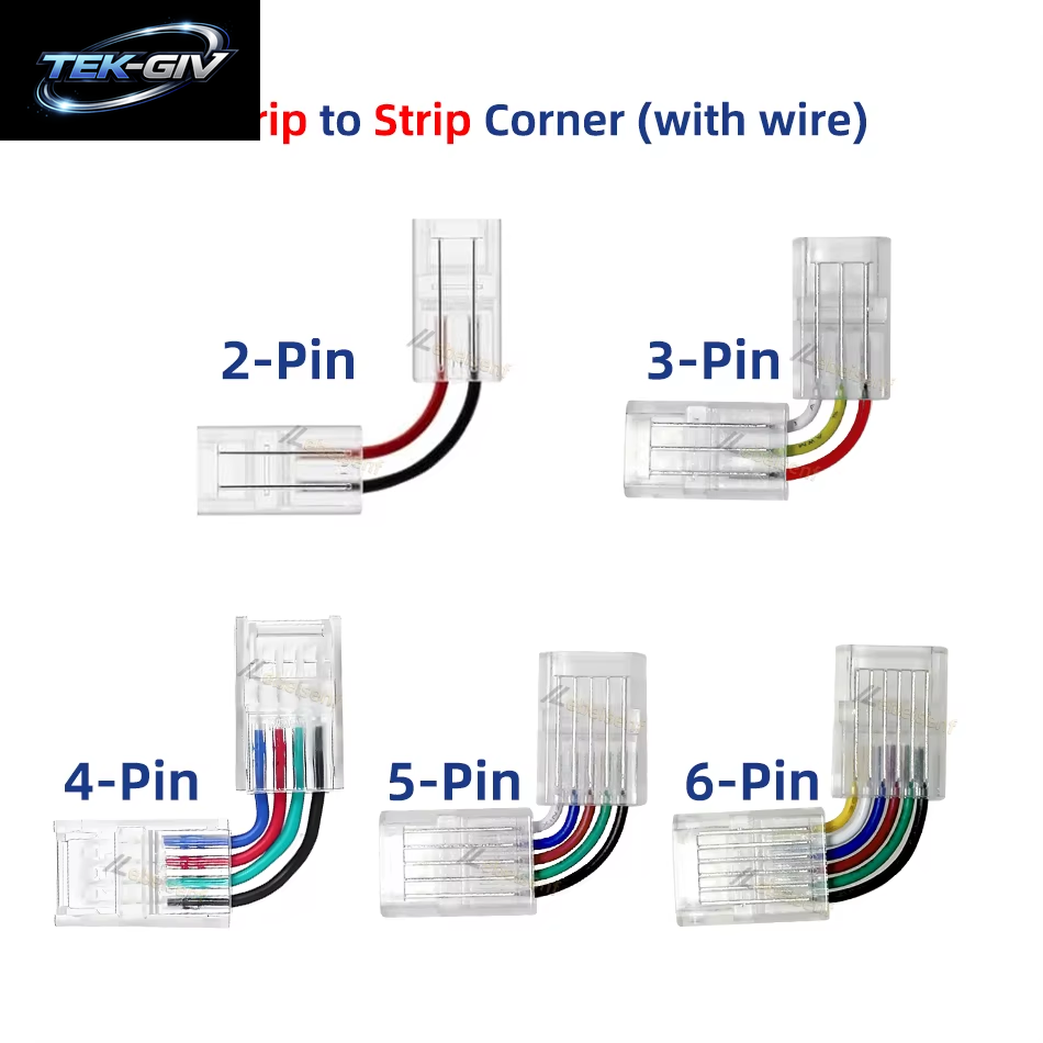 8Mm 10Mm 2Pin 3Pin 4Pin 5Pin 6Pin 12Mm IP20 IP65 LED Streifen Zu Streifen Oder Linie Schnell Anschlüsse Verlängerung Draht Terminal Anschlüsse