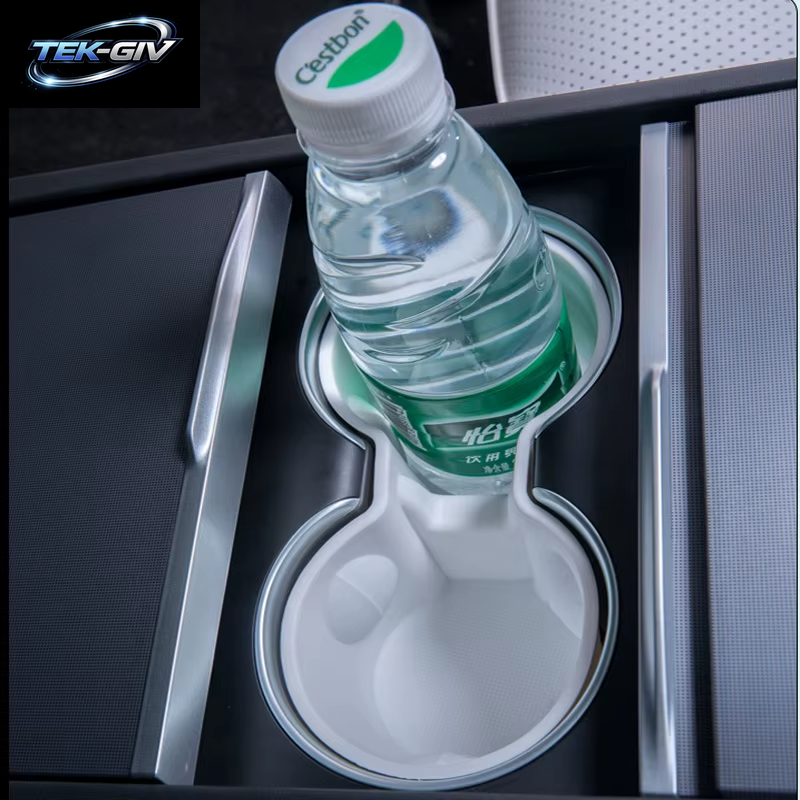 Wasserbecherhalter Für Tesla Model 3 Highland 2024, Modell Y Juniper 2025, Autozubehör, Mittelkonsole, Organizer, Aufbewahrungsbox