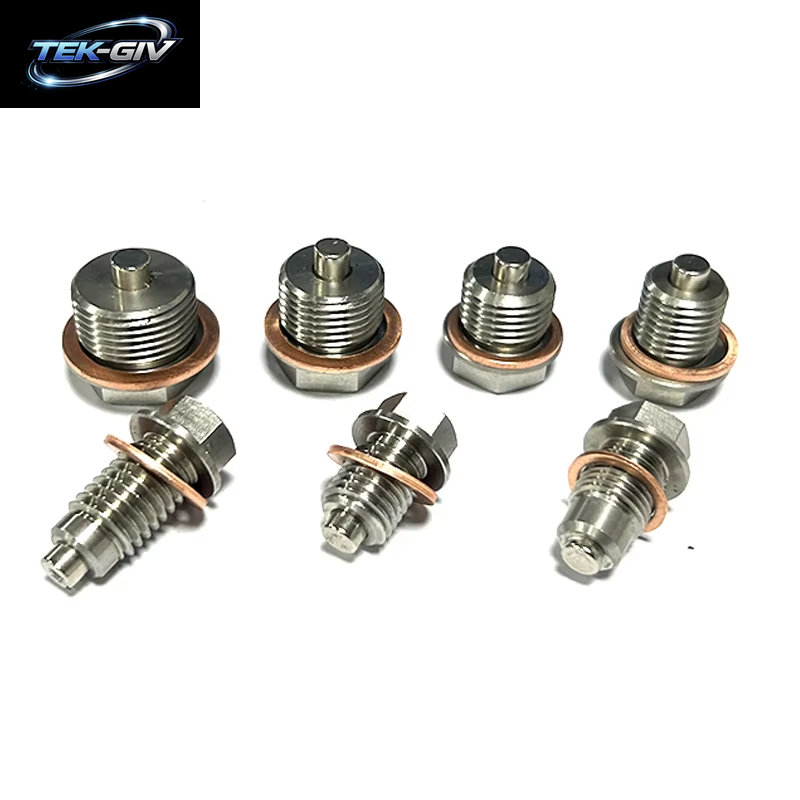 M14 X 1,5 M12 M16 M18 M20 Magnetic Öl Ablauf Stecker, Edelstahl Öl Ablauf Stecker Mit 5 Stücke Kupfer Zerquetschen Waschmaschine Für Ford GM