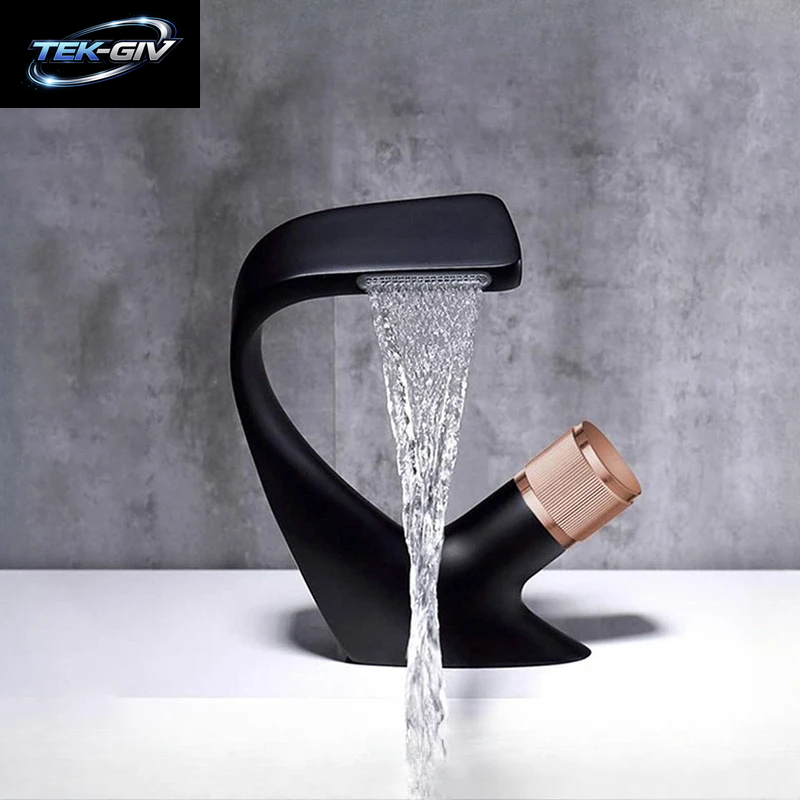 Wasserfall-Wasserhahn Aus Edelstahl Für Heiß- Und Kaltwasser, G1/2 (20 Mm) Gewinde, Waschbecken-Armatur, Hochwertiges Kunstobjekt