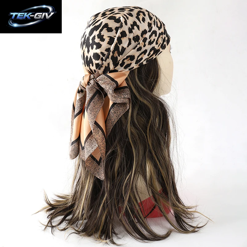 60 Farben Luxus-Schal Für Damen 70*70Cm Seidengefühl Quadratisches Haartuch Foulard Satin-Schal Großformatiges Kopftuch Hijab Taschentuch