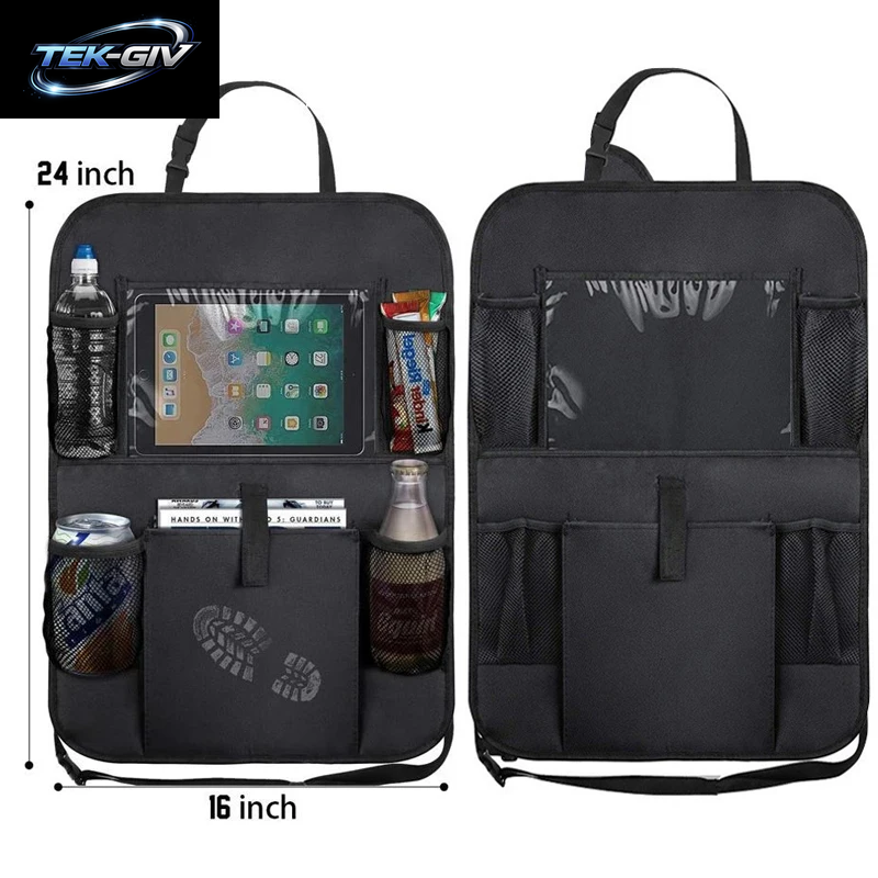 Auto Rücksitz Organizer Mit Touchscreen Tablet Halter Auto Aufbewahrung Taschen Decken Autos Itz Rücken Protektoren Autozubehör