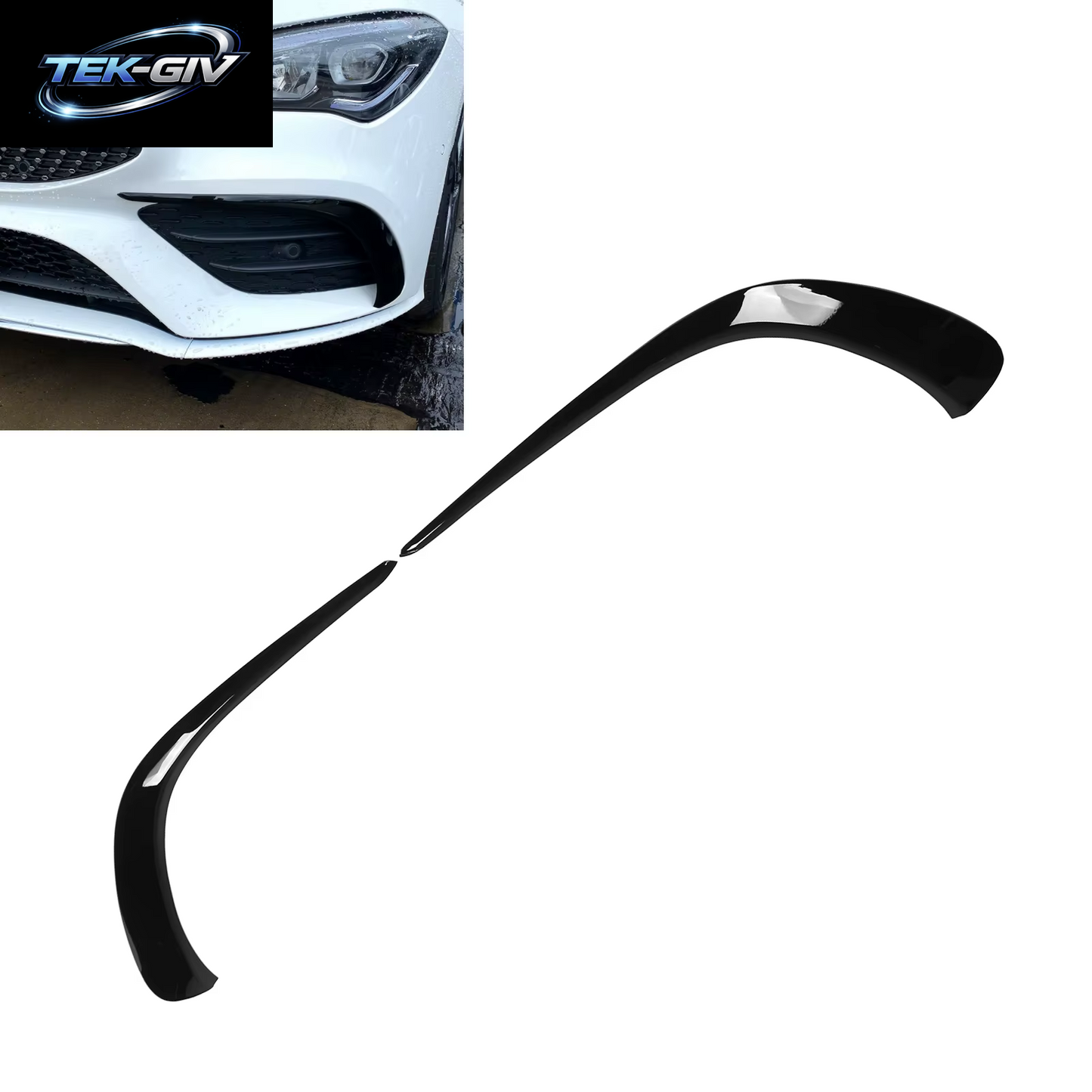 2 Stück Front Stoßstange Lippen Splitter Ersatz Abs Für Cla Klasse/C118/W118 Amg Linie 2019 Front Stoßstange Wind Messer