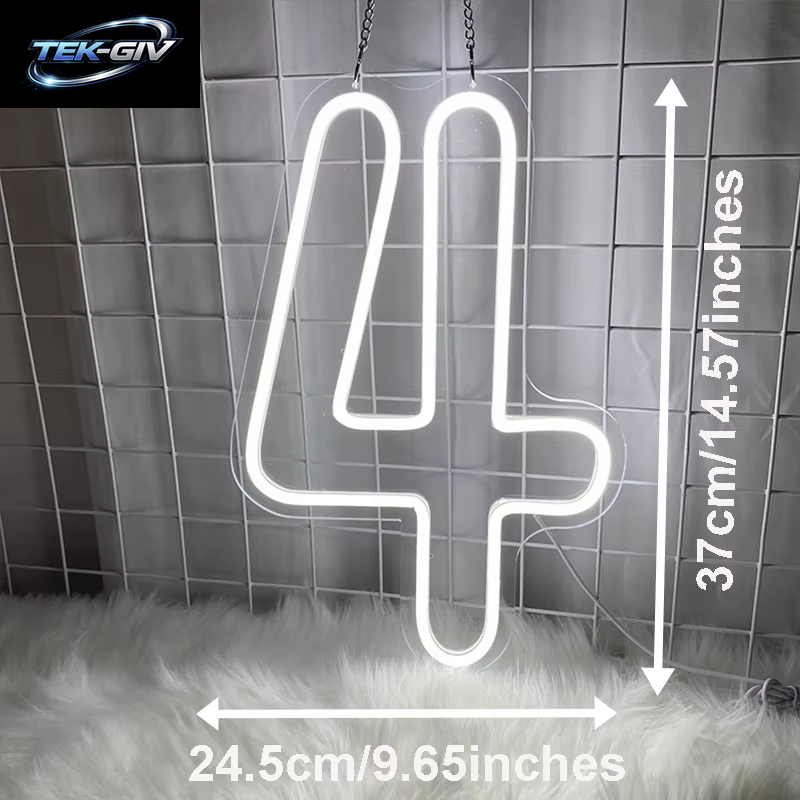 0-9 Nummern-Neonschild, Wanddekoration, Led-Leuchten, Schild, Nummernlicht Für Hochzeit, Geburtstag, Jahrestag, Zuhause, Party, Dekorative Zahlen