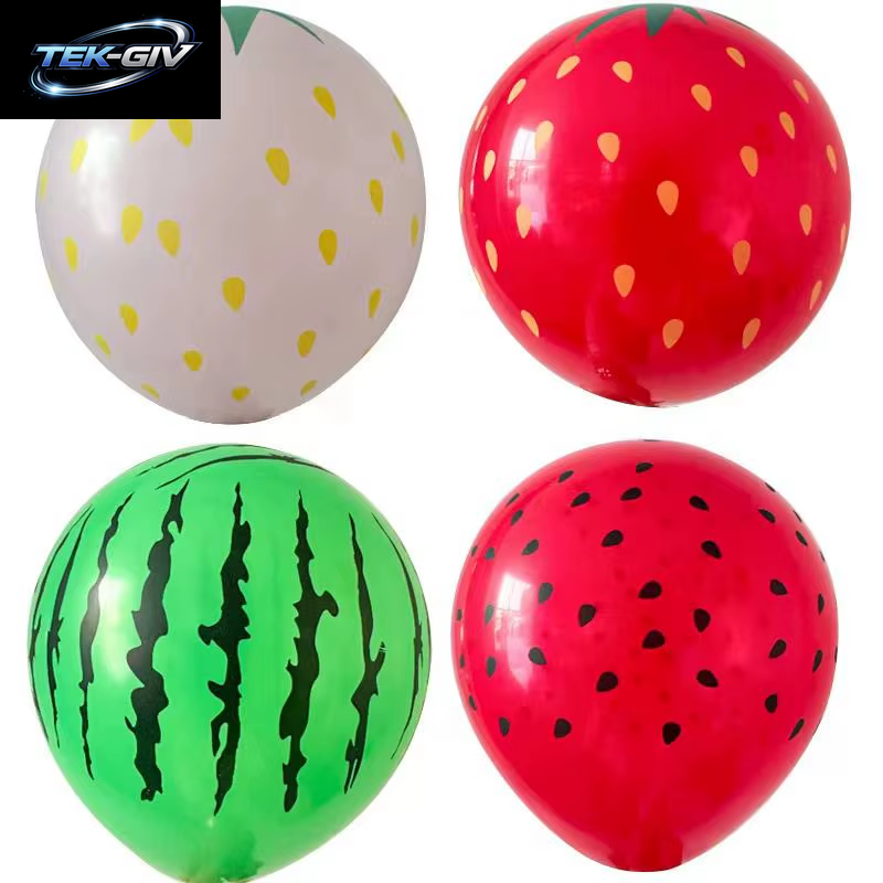 12 Zoll Erdbeere Wassermelone Obst Ballon Sommer Strand Hawaiian Party Ballon Kinder Geburtstag Pary Festival Hawaii Party Globos
