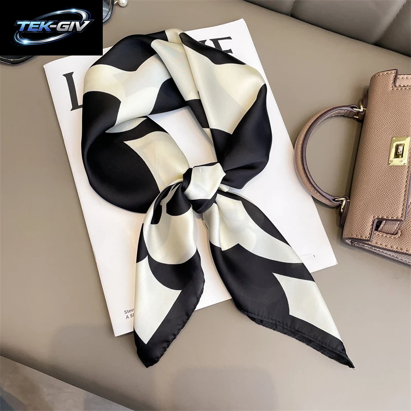 60 Farben Luxus-Schal Für Damen 70*70Cm Seidengefühl Quadratisches Haartuch Foulard Satin-Schal Großformatiges Kopftuch Hijab Taschentuch