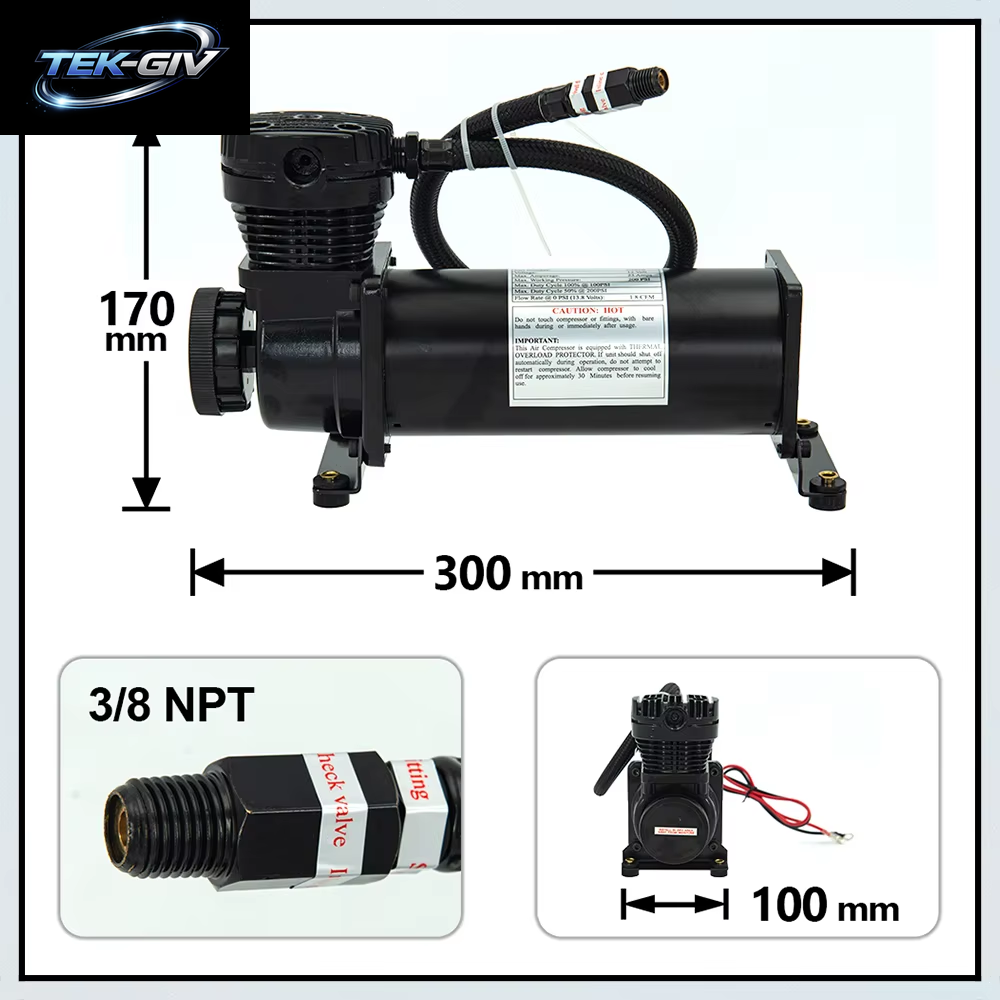Universal 480C 12V Low Noise Suspension Luftkompressor Auto Air RIDE Suspension Kits Luftpumpe