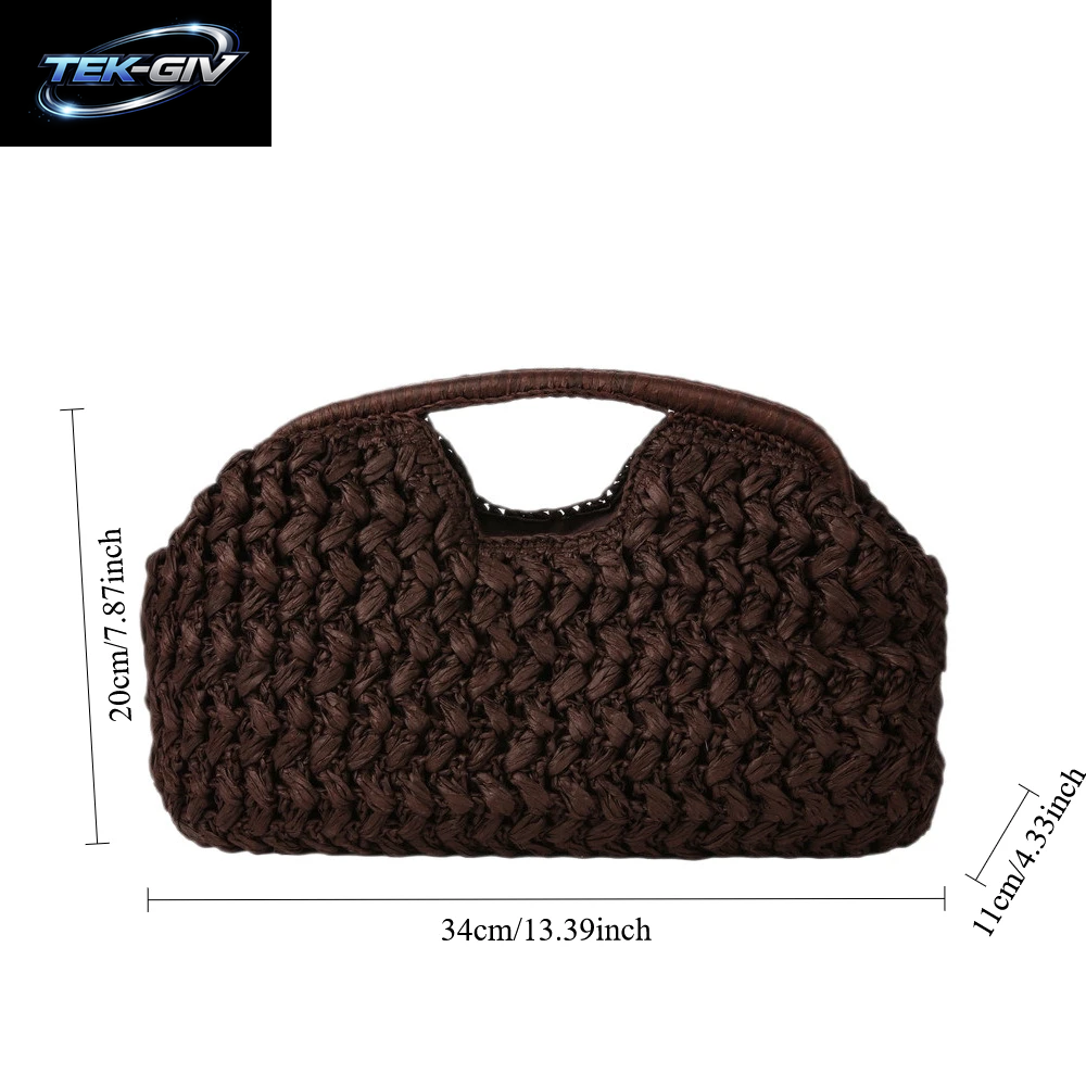 Neue Sommer-Strandtasche Für Damen Clutch-Tasche Luxus-Designer Strohtaschen Tragetasche Mode Geflochtene Rattantaschen Damen-Reisetasche