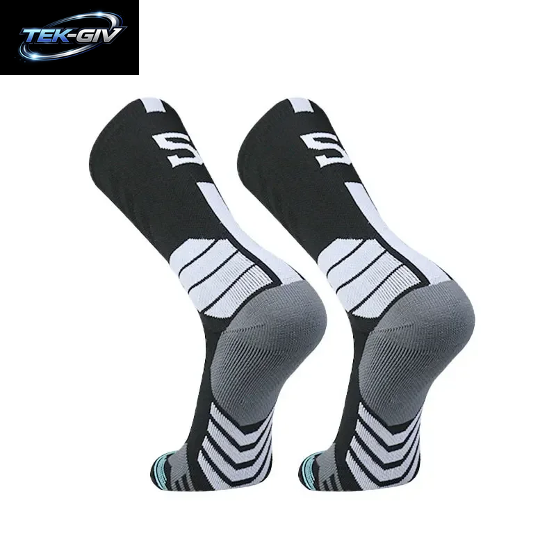 Hochwertige Elite-Basketballsocken Kompressionssocken Für Herren Mit Nummerierung Erwachsene Frottee-Sohle Outdoor-Sportsocken Unisex