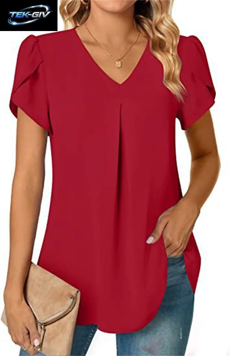 Frauen V-Ausschnitt Splice Spitze Dekoration Pullover Hemd Elegante Botanische Blumen Drucke Weibliche Bluse Sommer Casual Kurzarm Top