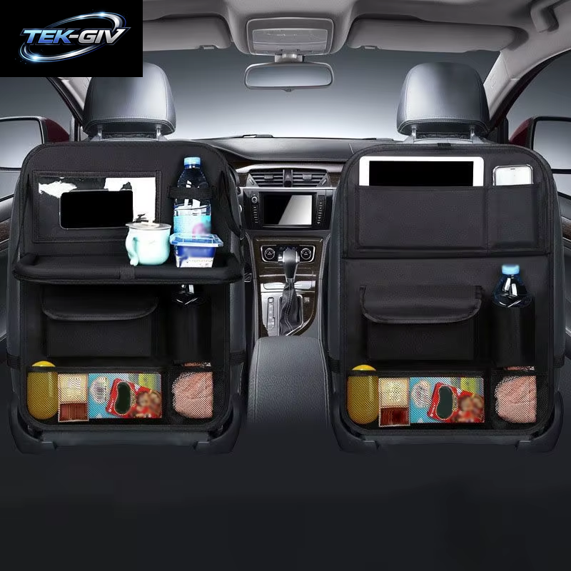 Faltbarer Autositz-Organizer Mit Tablett, Tablet-Handyhalter, Multifunktionale Aufbewahrung Im Auto-Innenraum, Universelles Autozubehör