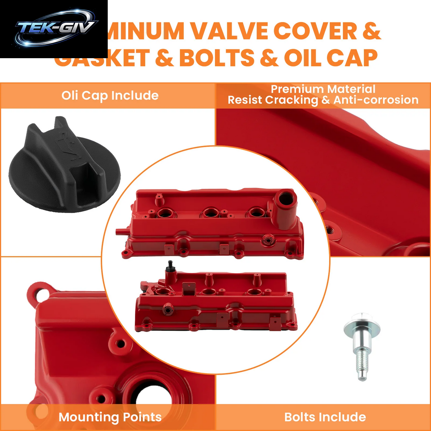 Aluminium-Motorventildeckel-Kit Für NISSAN 350Z 3.5L 3498CC V6 DOHC 2003-2007 2X Aluminium-Ventildeckel Mit Dichtungssatz