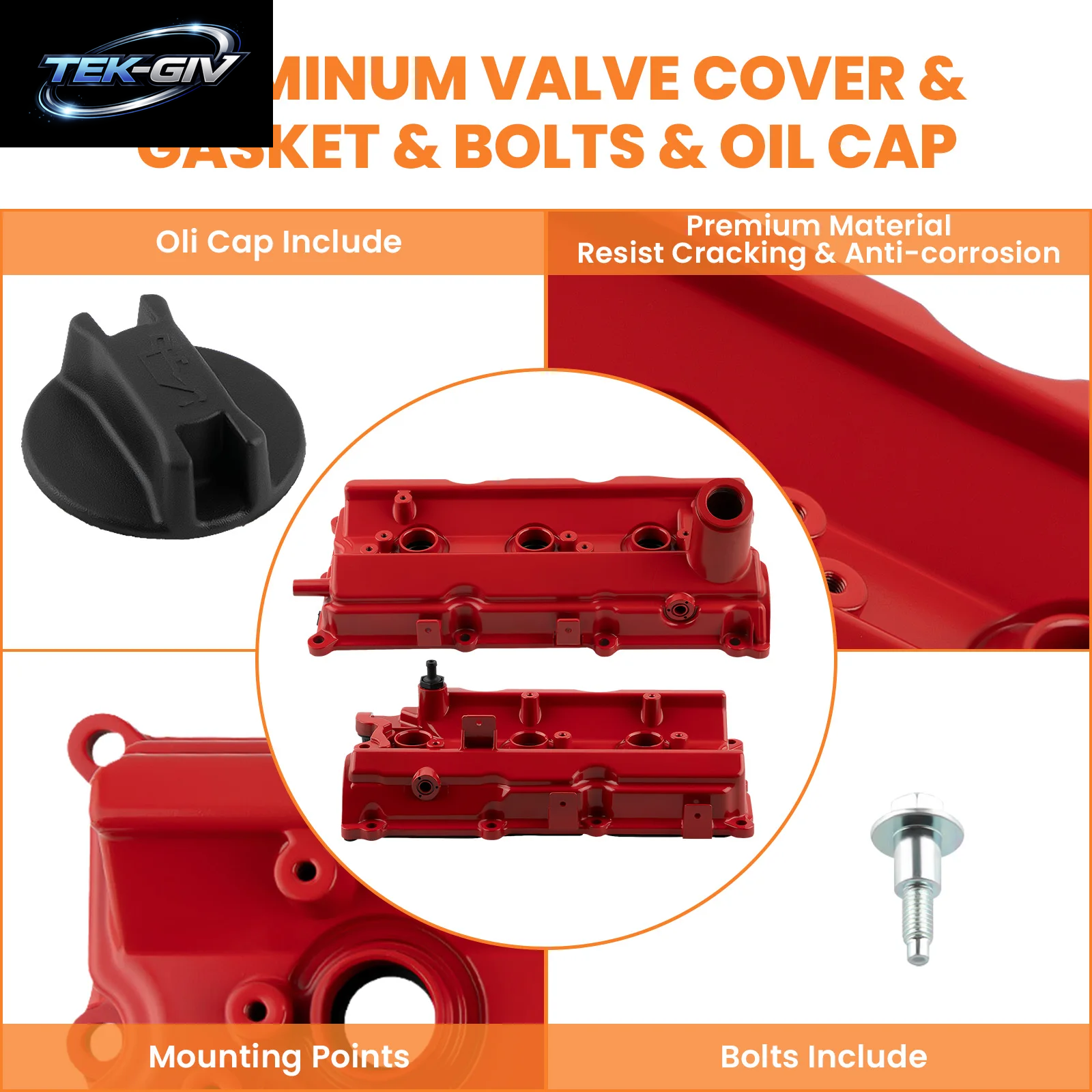 Aluminium-Motorventildeckel-Kit Für NISSAN 350Z 3.5L 3498CC V6 DOHC 2003-2007 2X Aluminium-Ventildeckel Mit Dichtungssatz
