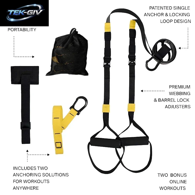 Neue 1-Set Suspension Training Strap Fitness Kraft Power Suspension Trainer Yoga Strap Wand Halterung Professionelle Trx Spanner