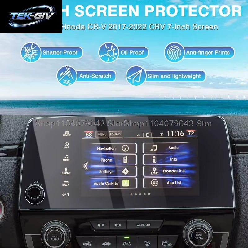 Displays Chutz Folie Aus Gehärtetem Glas Für Honda CR-V Crv 2017-7-Zoll-Gps-Navigations-Lcd-Bildschirm Gegen Kratzer