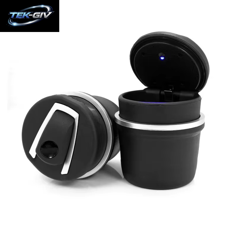 1 Stücke Universal Automatische Auto Aschenbecher Tragbare Auto Auto Led-Licht Zigarette Zigarre Asche Zylinder Rauchbecherhalter Zubehör