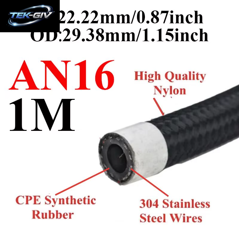 1 Meter AN4 AN6 AN8 AN10 AN12 AN16 AN20 Universal Auto Kraftstoff Schlauch Öl Gas Linie Nylon Stahl Geflochtene Kühler Brems Schlauch CPE Rohr