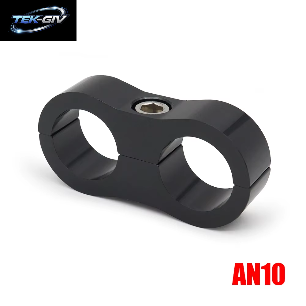 Schwarz/Rot/Blau AN4 AN6 AN8 AN10 AN12 Geflochtene Gummi-Schlauchleitungsklemme Aluminium Eloxierter Leitungsabscheider Separator Trennklemmensatz