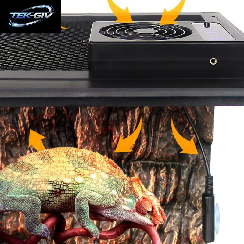 Terrarienventilator, Kühlventilator, Reptilien, Tanks, Hängende Luftkühler, Automatische Terrarien, Kühler, Temperaturregelung, Ventilator