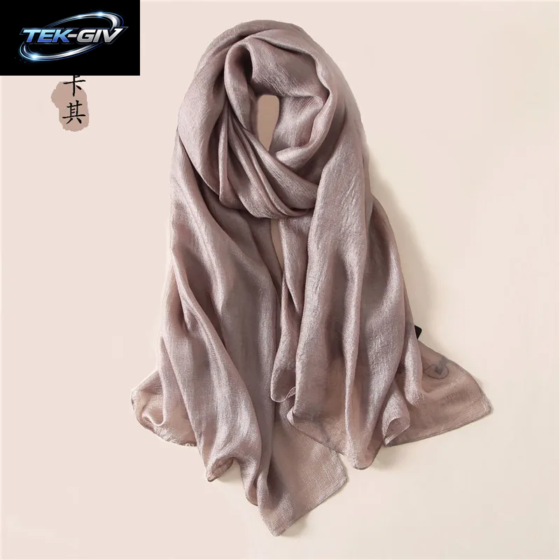 2023 Luxus Marke Frauen Mode Schal Plain Solide Seide Leinen Schals Schals Sommer Dame Bandanas Pashmina Foulard Hijab 180*90 Cm