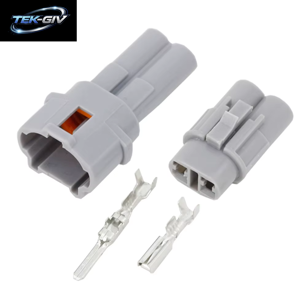 5/10 Sets 2-Poliger DJ7026-2-11/21 Auto-Wasserdichter Kabelbaum Männlich Weiblich Grau Wasserdichter Stecker 6187-2311 6180-2321