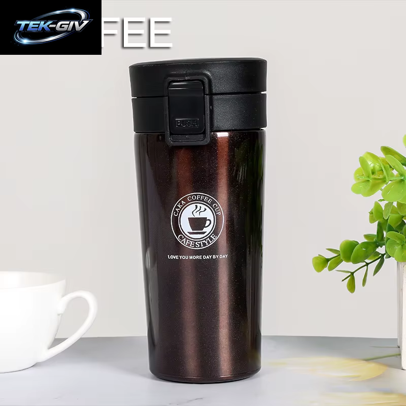 0,5 L Thermobecher, Doppelwandig, Edelstahl 304, Kaffeetasse, Isolierflasche, Thermoskanne, Wasserflasche, Tee, Kaffee, Auslaufsicherer Thermosbecher