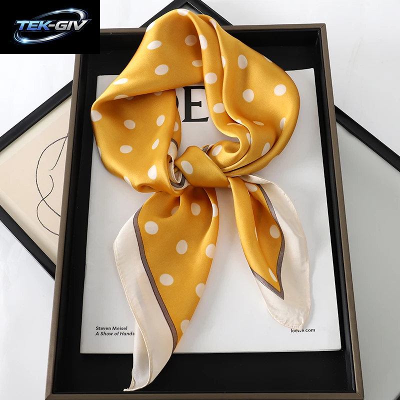 60 Farben Luxus-Schal Für Damen 70*70Cm Seidengefühl Quadratisches Haartuch Foulard Satin-Schal Großformatiges Kopftuch Hijab Taschentuch