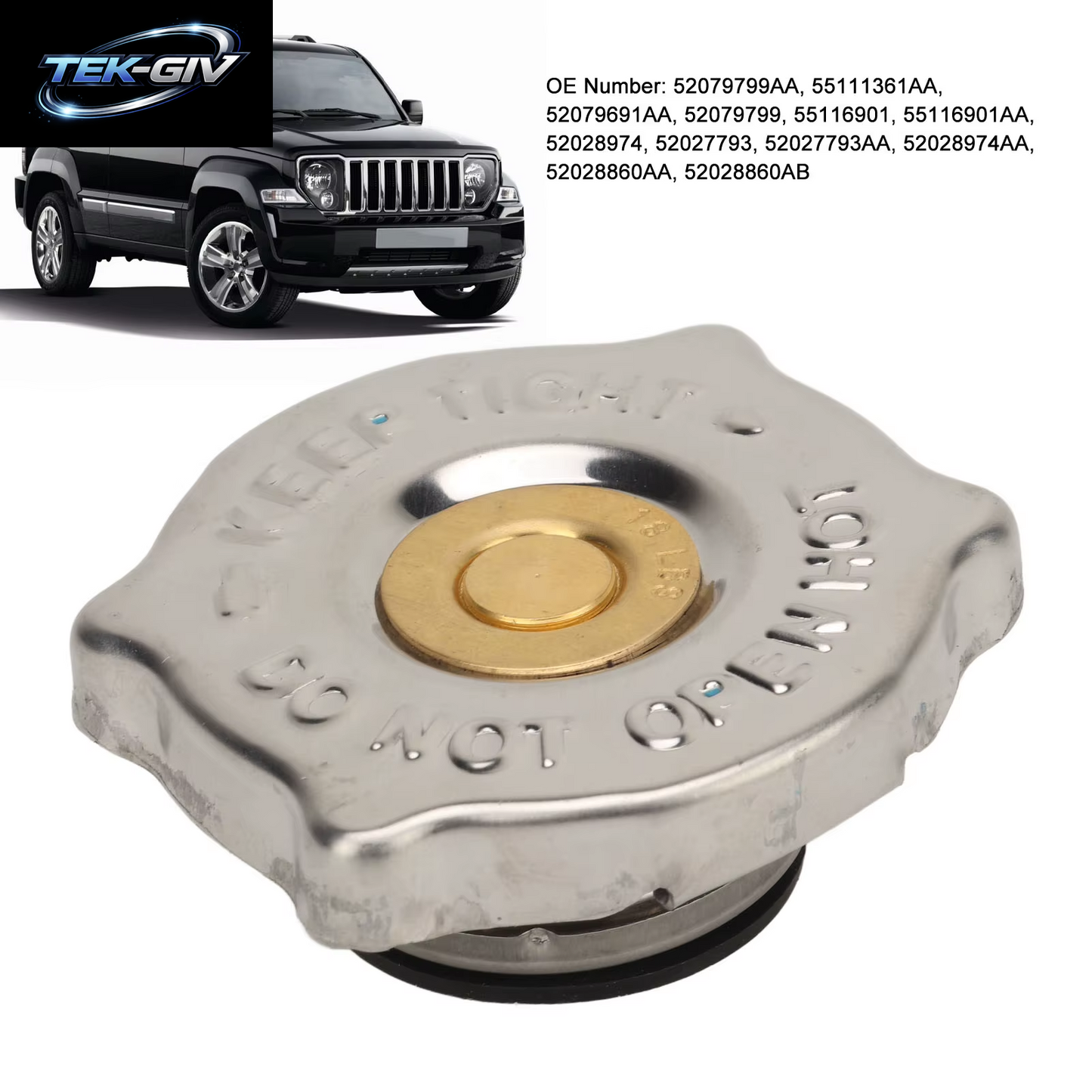Auto-Kühlerdeckel-Abdeckung 52028974AA Kühlmittel-Kühlerdeckel Für Jeep Grand Cherokee Commander Wrangler Liberty