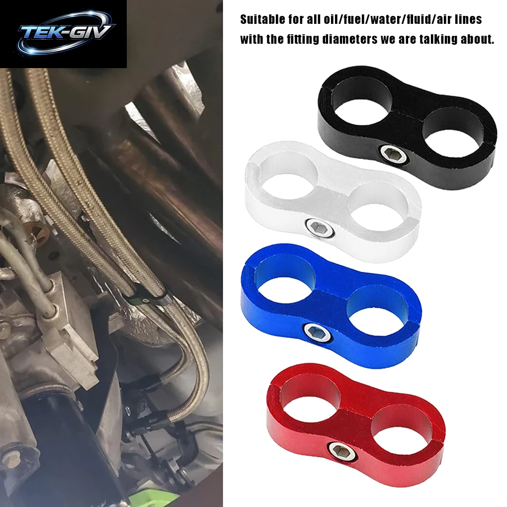 4 Stücke Universal Aluminium AN4 AN6 AN8 AN10 Billet Öl Kraftstoff Wasser Schlauch Rohr Seprator Teiler Klemme Linie Separator Kit