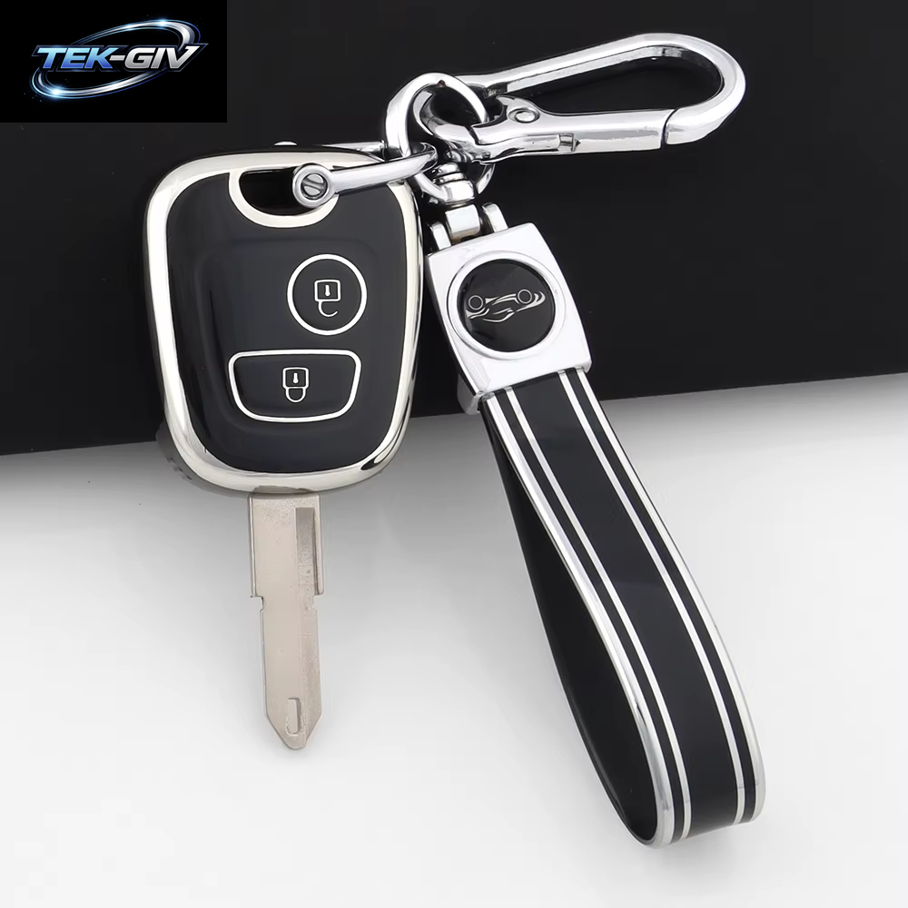 Rosa TPU Auto Fernbedienung Smart Key Fall Abdeckung Shell Fob Schlüsselbund Für Peugeot 107 206 207 307 Für Citroen C1 C2 C3 C4 Für Toyota Aygo
