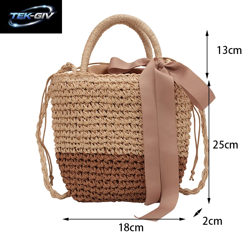 Yogodlns Sommer Stroh Tasche Für Frauen Mode Halbkreis Umhängetaschen Rattan Handgemachte Messenger Handtasche Reise Strand Taschen Tote