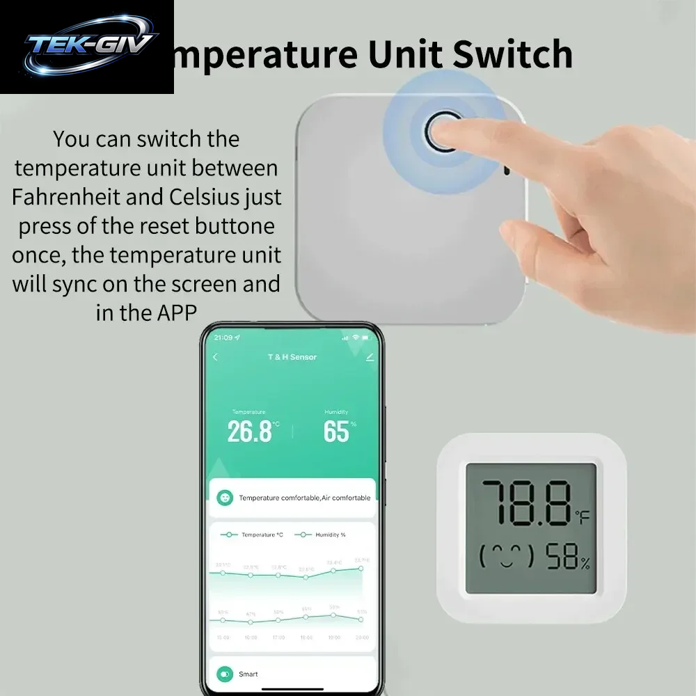 Zigbee 3.0 Temperatur- Und Feuchtigkeitssensor, App-Fernbedienung, Thermometer Über Tuya Smart Life Für Smart Home, Funktioniert Mit Yandex Alexa