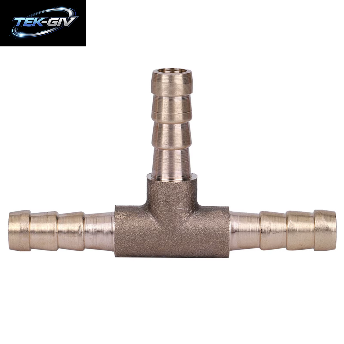 6 Mm 8 Mm 10 Mm 12 Mm Massives Messing-T-Stück 3-Wege-Kraftstoffschlauch-Verbindungsstück Für Luft, Öl, Gas, Kraftstoffzüge, Messing-Widerhaken-Rohrverschraubung