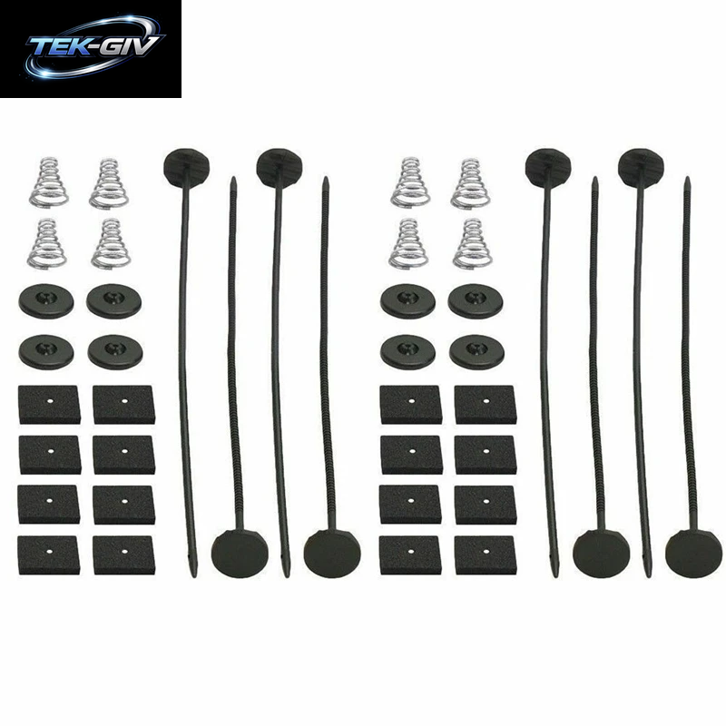 2 Teile/Satz Auto Auto Universal Elektrische Kühler Fan Ventilador Montage Kit 8X 9 "Krawatten 16X Gummi Pads 8X Anschlüsse 8X Frühling