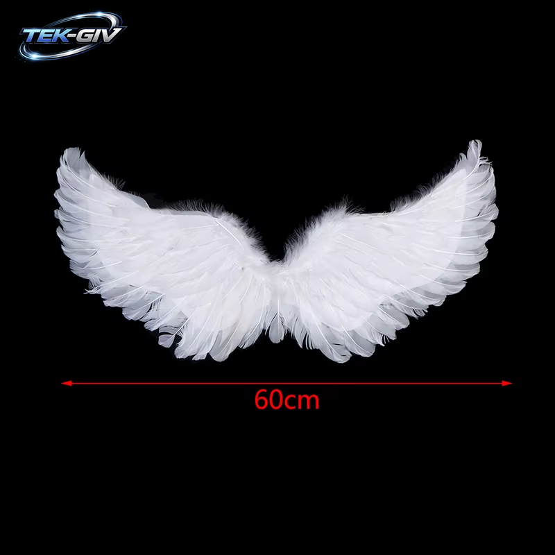 Kinder Erwachsene Party Schwalbe Weiße Engel Feder Flügel Halo Zauberstäbe Cosplay Elastische Riemen Hochzeit Halloween Weihnachten Geburtstag