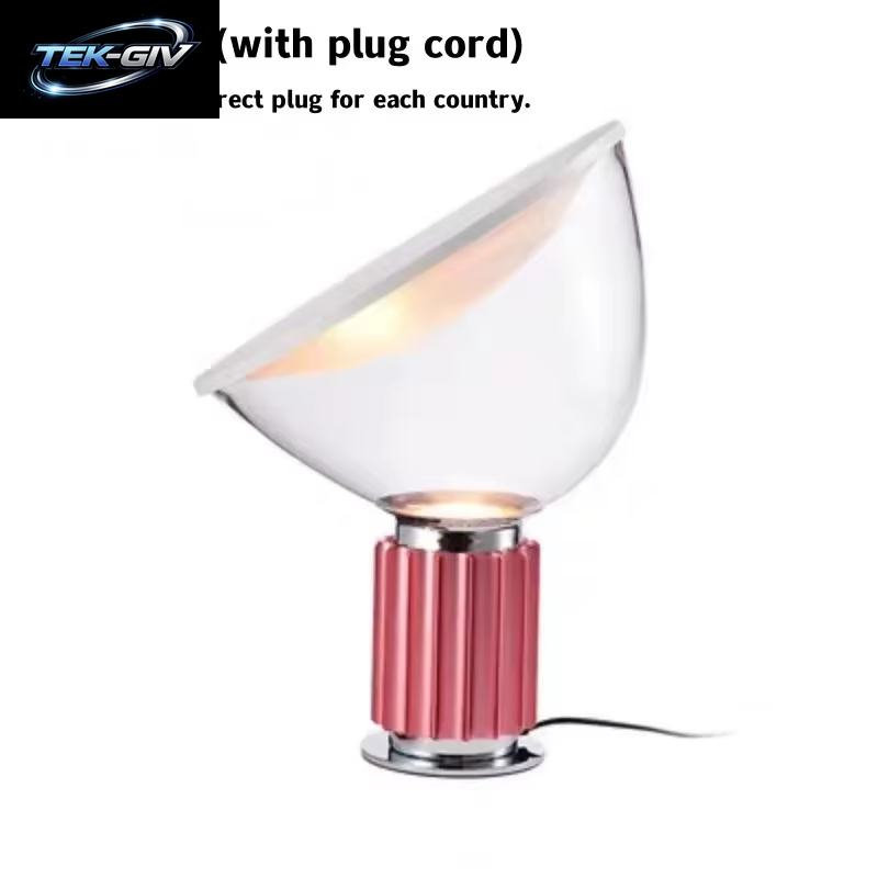 Italienische Glas-Led-Tischleuchte, Taccia Led-Tischlampe, Kreative Nachttischlampen Aus Glas, Nordische Schlafzimmer-Tischlampe