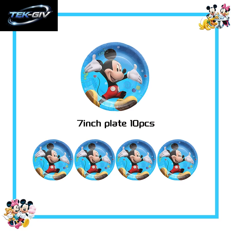 Mickey Mouse Geburtstag Party Dekoration Geschirr Candy Box Banner Tischdecke Hintergrund Ballon Für Kinder Geburtstag Party Supplies