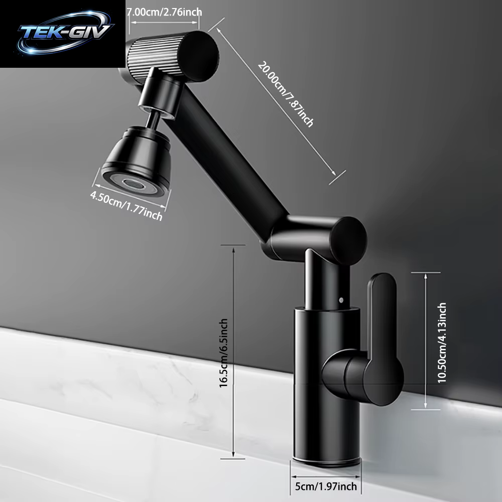 Mechanischer Arm Universal-Wasserhahn Badezimmer Küche Spritzwassergeschützter Wasserhahn Badezimmer-Arbeitsplatte Waschbecken Heiß- Und Kaltwasserhahn-Zubehör
