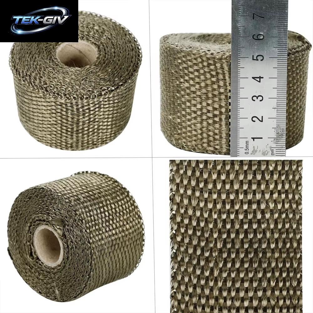 5 Cm * 1,5 M 2 "* 5 Ft 900-1200 Grad Temperatur Fiberglas Auspuff Header Wärme Wrap Band Wärmedämmung Rolle Beständig Rohr Band