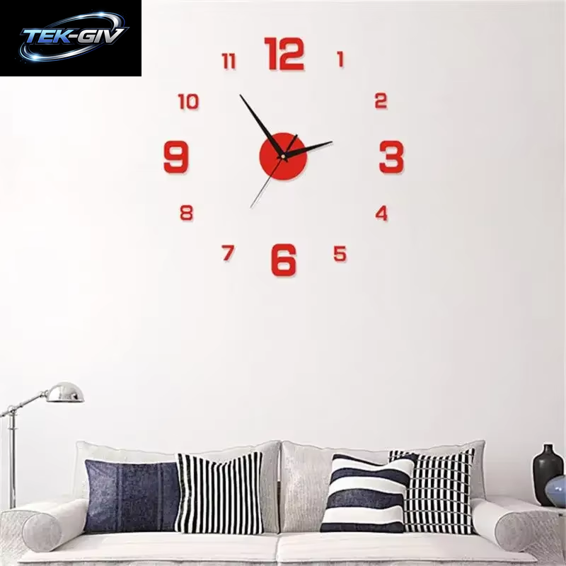 Digitale Uhr Leuchtende Moderne Uhren Dekoration DIY Wohnzimmer Familien Wand Dekor Stereo Rahmenlose Schlafzimmer Uhren Garten