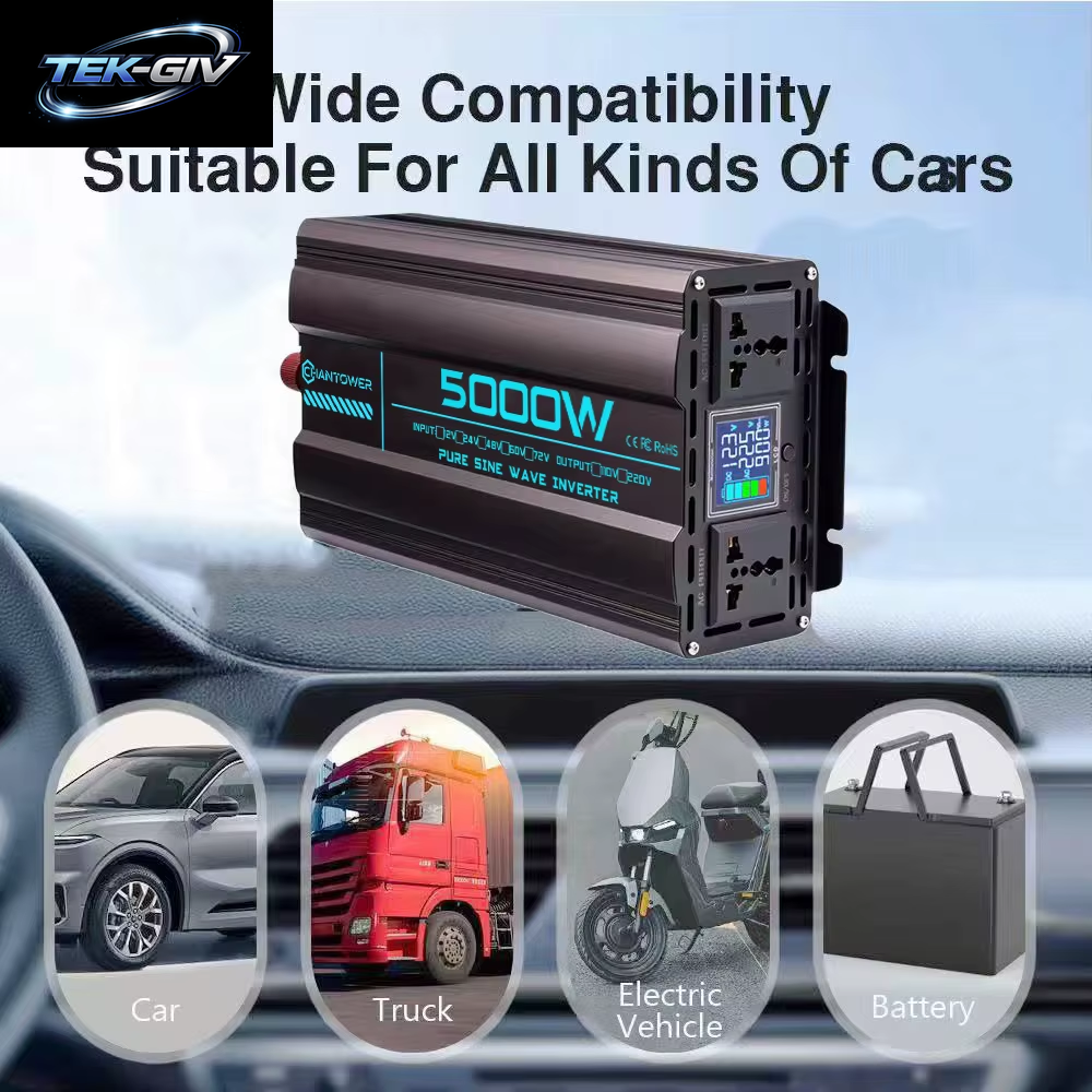 Reiner Sinus-Wechselrichter DC 12 V/24 V/48 V/60 V/72 V Zu AC 110 V/220 V 6000 W 5000 W 4000 W 3000 W 1600 W Konverter Auto Solar Power Inverter