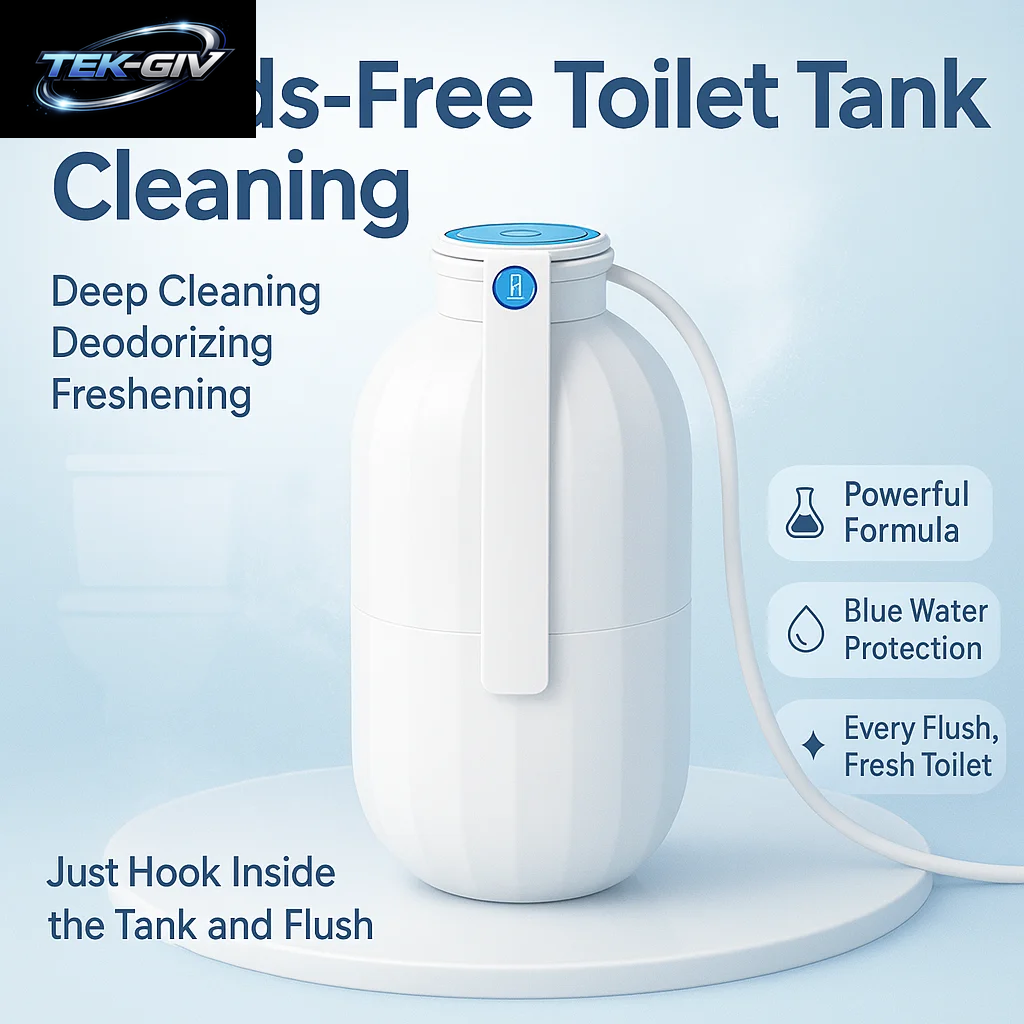 1 X Automatische Toilettentank-Reinigungsflasche, Freihändiger Blauer Flüssigkeitsspender, Tiefenreinigung Und Desodorierende Toilettenschüssel, Langlebig