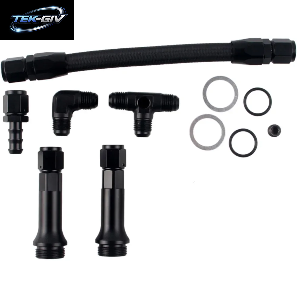 Vergaser Dual Inlet Line Kit Edelstahl Geflochten An6 Dual Feed Vergaser Kraftstoff Leitung Doppel Pumpe Für Holley Vergaser