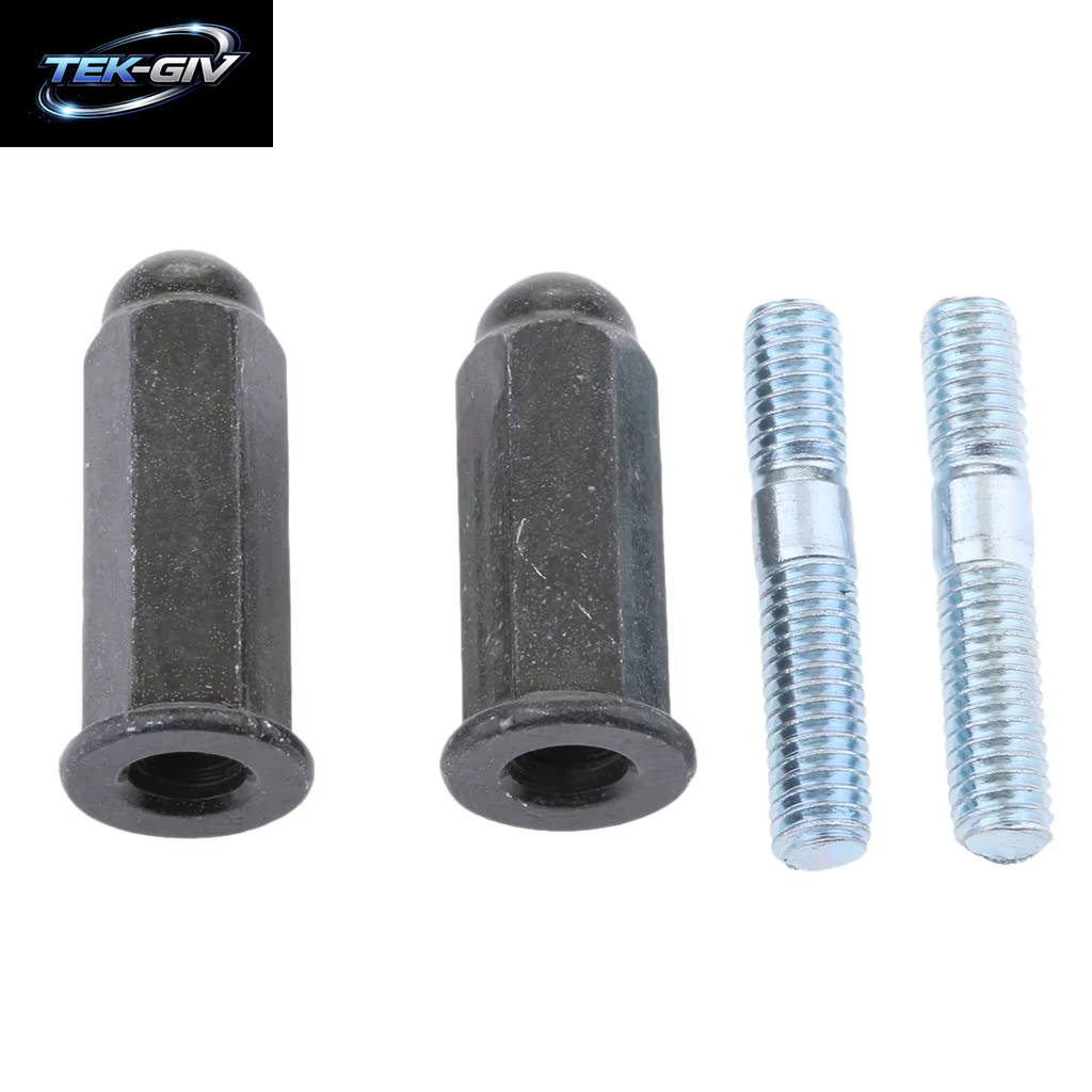 2 Set Roller Schalldämpfer Auspuff Motorrad Roller Abgaskrümmer Bolzen Muttern Schrauben 6Mm Set Für 110-200Cc Pit Dirt Bike Pit