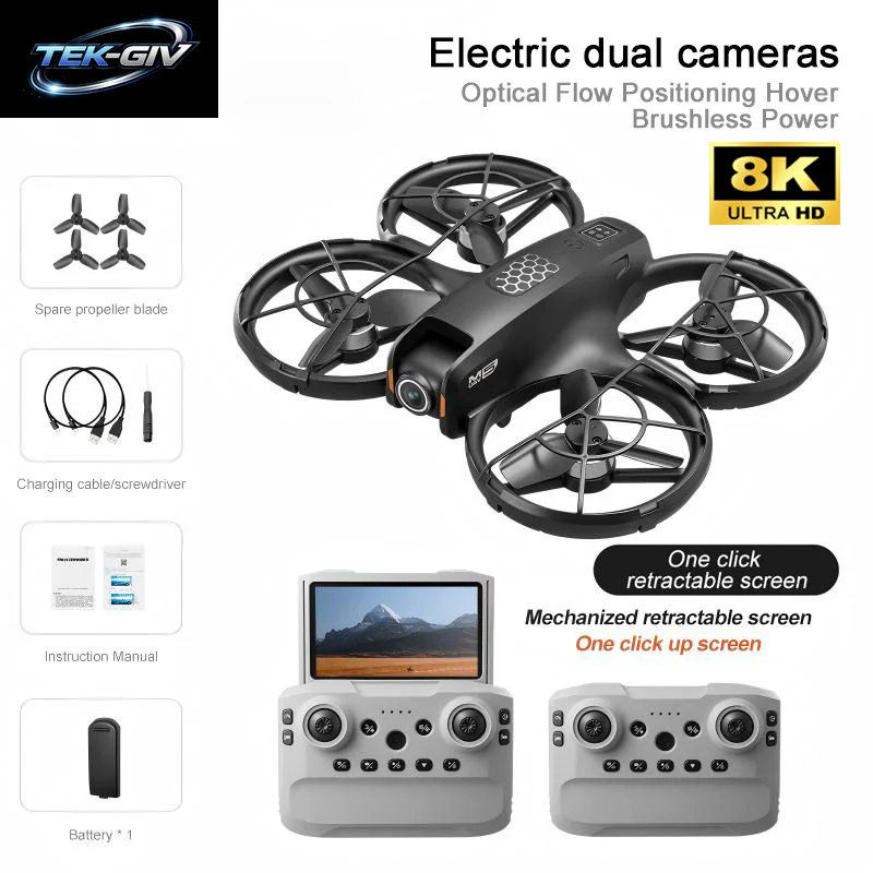 Lenovo M5 Drohne 8K Luftbild-Hd Doppelkamera GPS Fpv-Modus Bürstenloser Motor Optischer Fluss Schwebeflug Flexibler Bildschirm Ferngesteuerte Drohne
