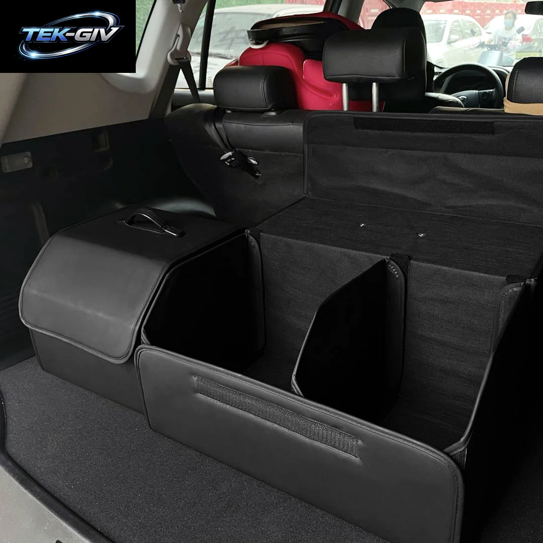 Lagerung Box PU Leder Mehrzweck Faltbare Auto Stamm Lagerung Organizer Auto Stamm Organizer Verstauen Aufräumen Auto Zubehör