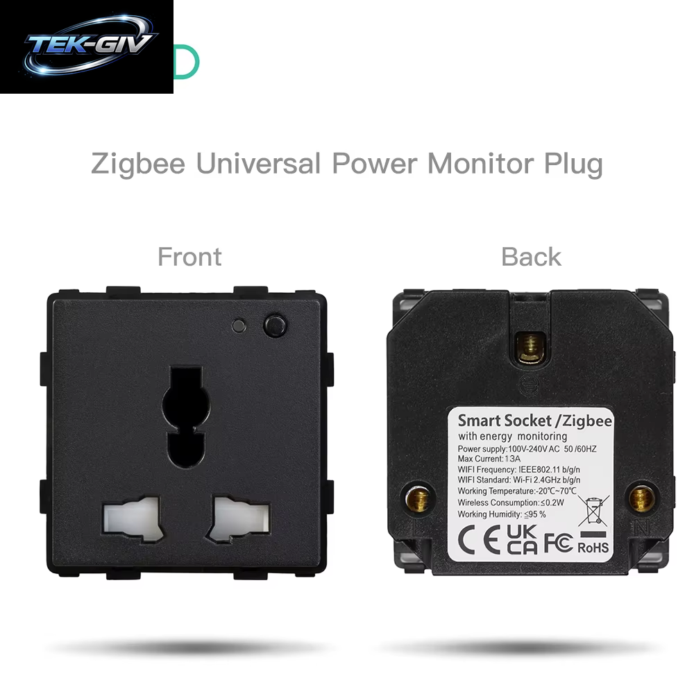 BSEED Zigbee Eu/Fr/Uk/Universal Smart Steckdose Stecker Funktion Teile Mit Power Monitor Glas Rahmen DIY Teile Kostenlose Kombinieren