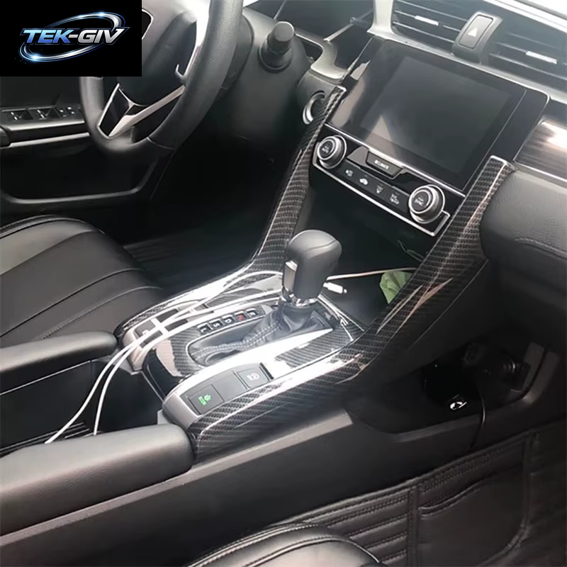 Carbon Fiber Gear Shift Panel Abdeckung Trim Für Honda Civic 10Th 2016 2017 2018 2019 2020 2021