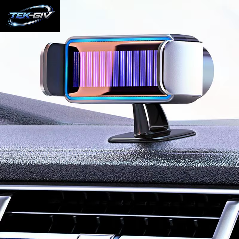 Auto Elektro-Telefon Halter Auto-Klemm Halterung Solar Betriebener Clip Mit Geräuschlosem Motor Armaturen Brett Entlüftung Kompatible Windschutz Scheibe