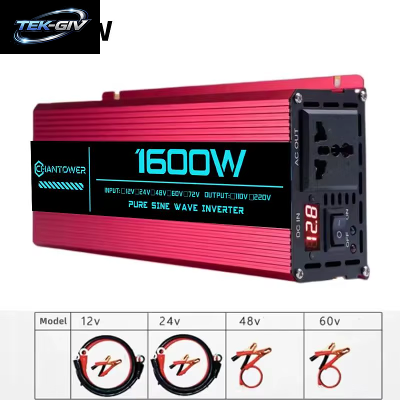 Reiner Sinus-Wechselrichter DC 12 V/24 V/48 V/60 V/72 V Zu AC 110 V/220 V 6000 W 5000 W 4000 W 3000 W 1600 W Konverter Auto Solar Power Inverter